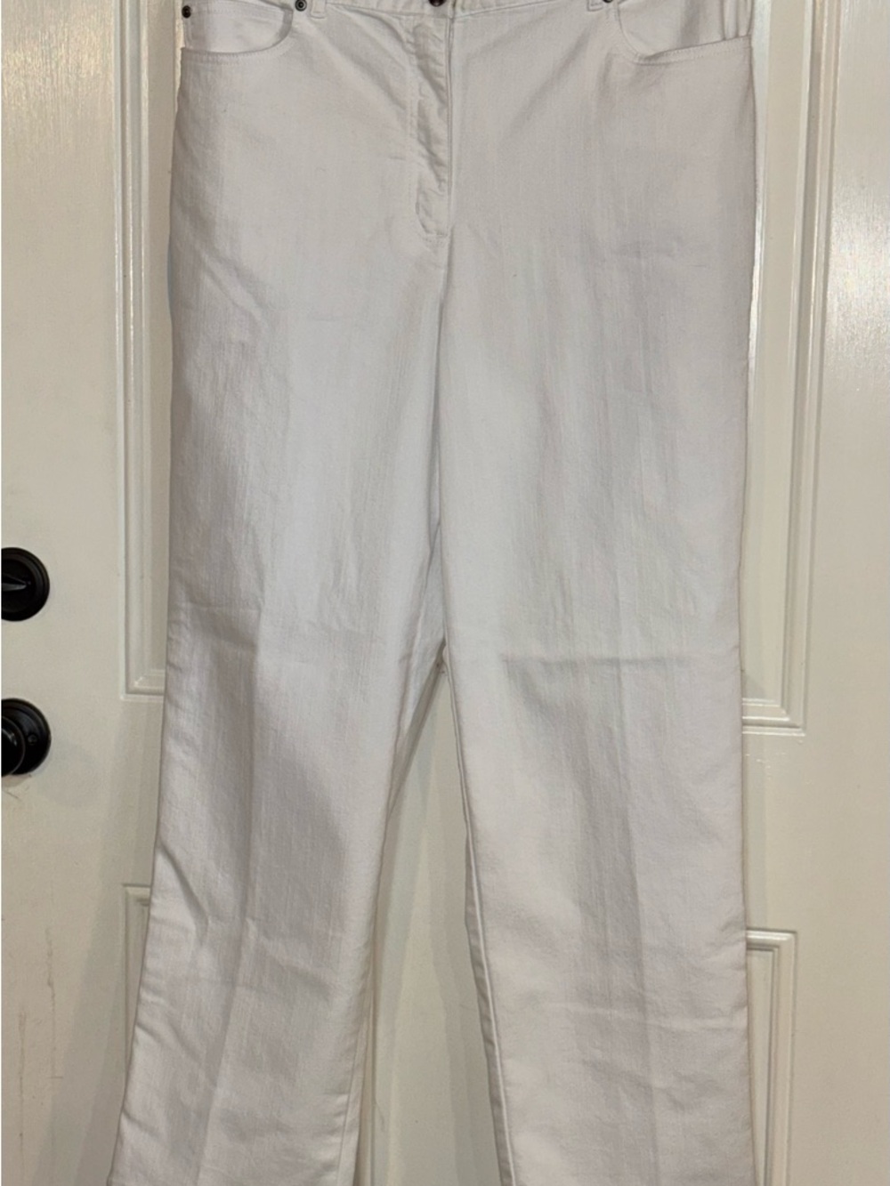 Ruby Rd. White Straight-Leg Pants